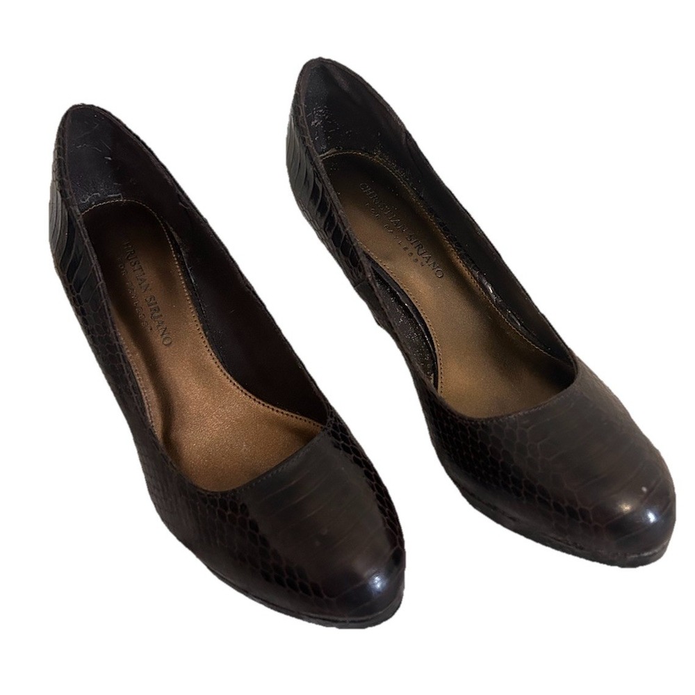 Christian Siriano Women's Size 8 Heels Brown Alligator Pump JKL-1-E